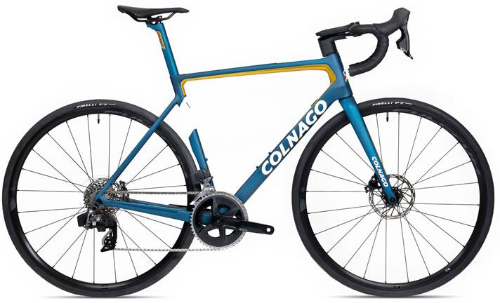 Colnago V3 Rival Axs Disc Carbon Road Bike (2023)  Blue/gold/white