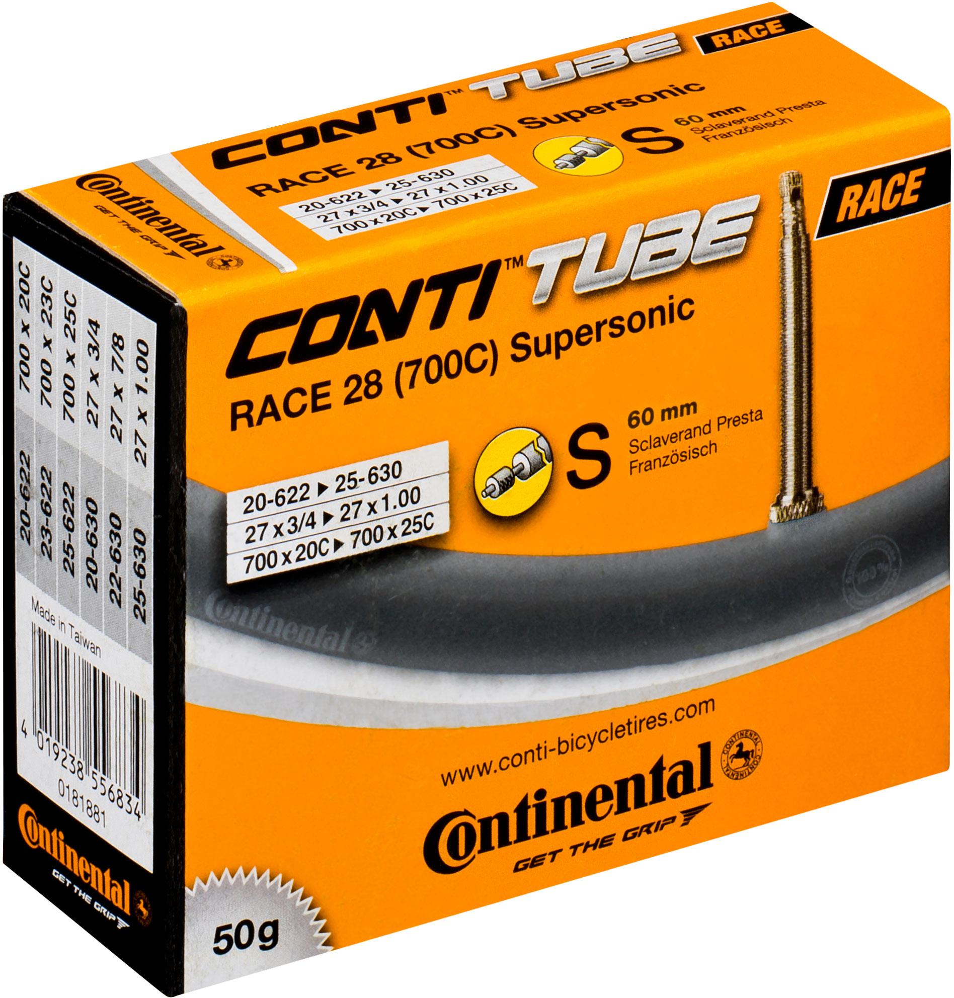 Continental Race 28 Supersonic Inner Tube  Black