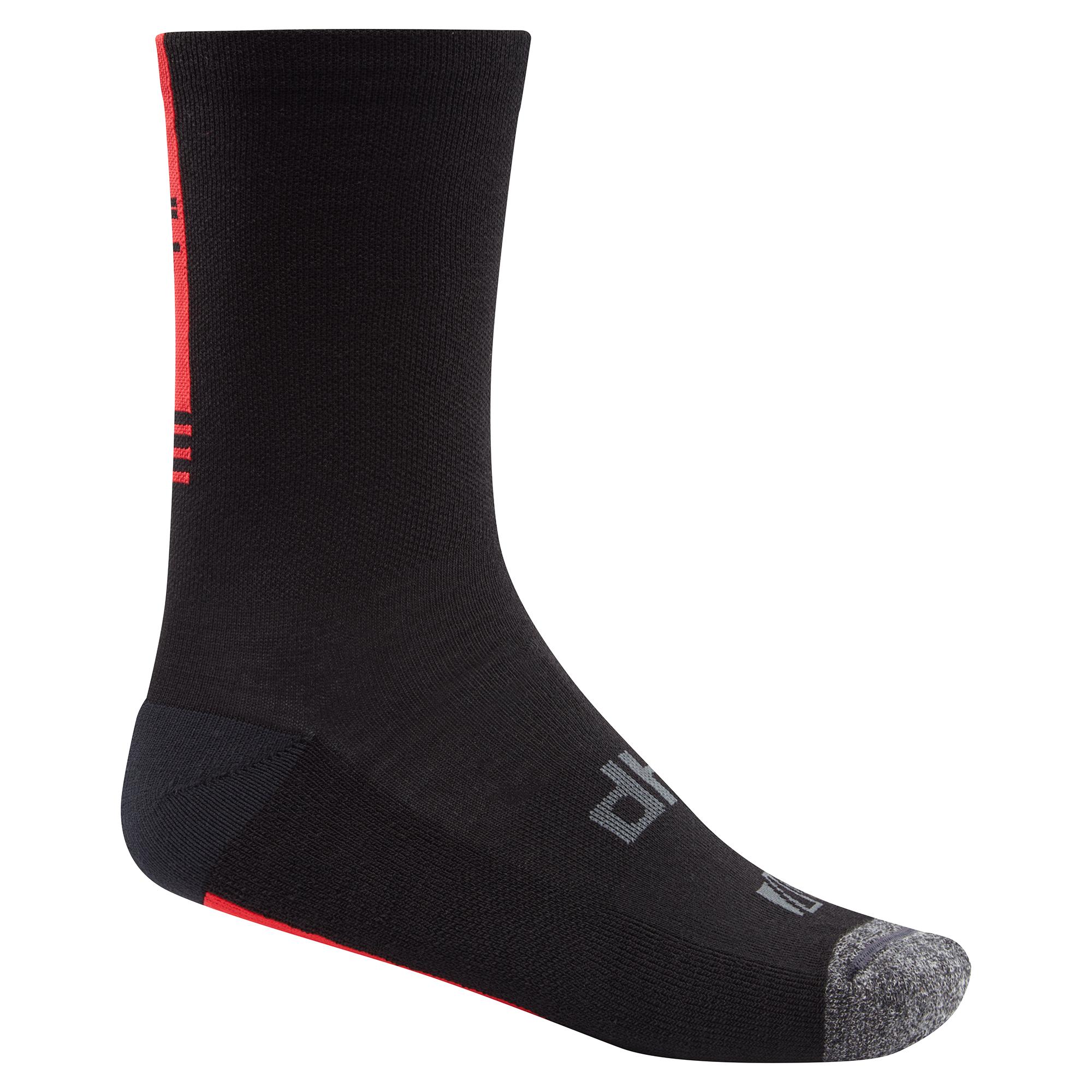 Dhb Aeron Winter Weight Merino Sock  Black/red