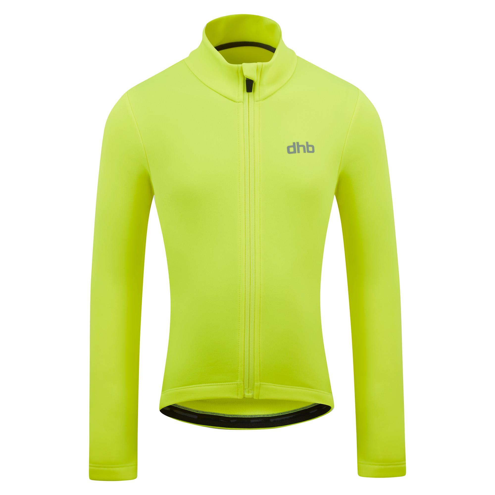 Dhb Kids Long Sleeve Thermal Jersey  Yellow Fluorescent