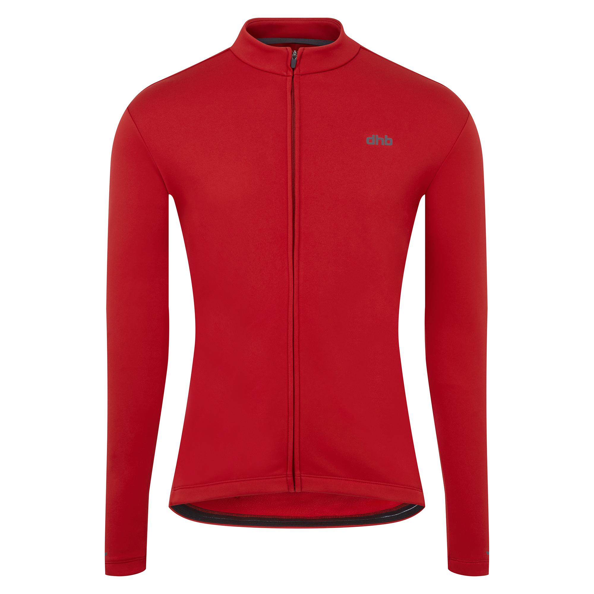 Dhb Mens Long Sleeve Thermal Cycling Jersey  Jester Red