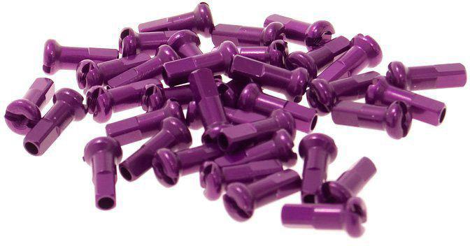 Dt Swiss Anodized Alloy Nipples - 36 Pack  Purple