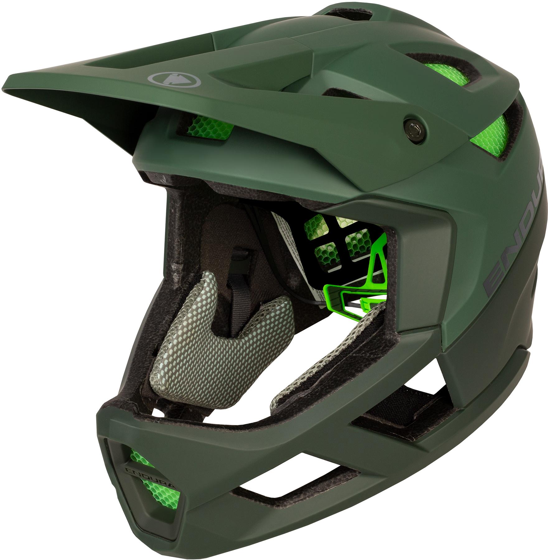 Endura Mt500 Full Face Mips Helmet  Forest Green
