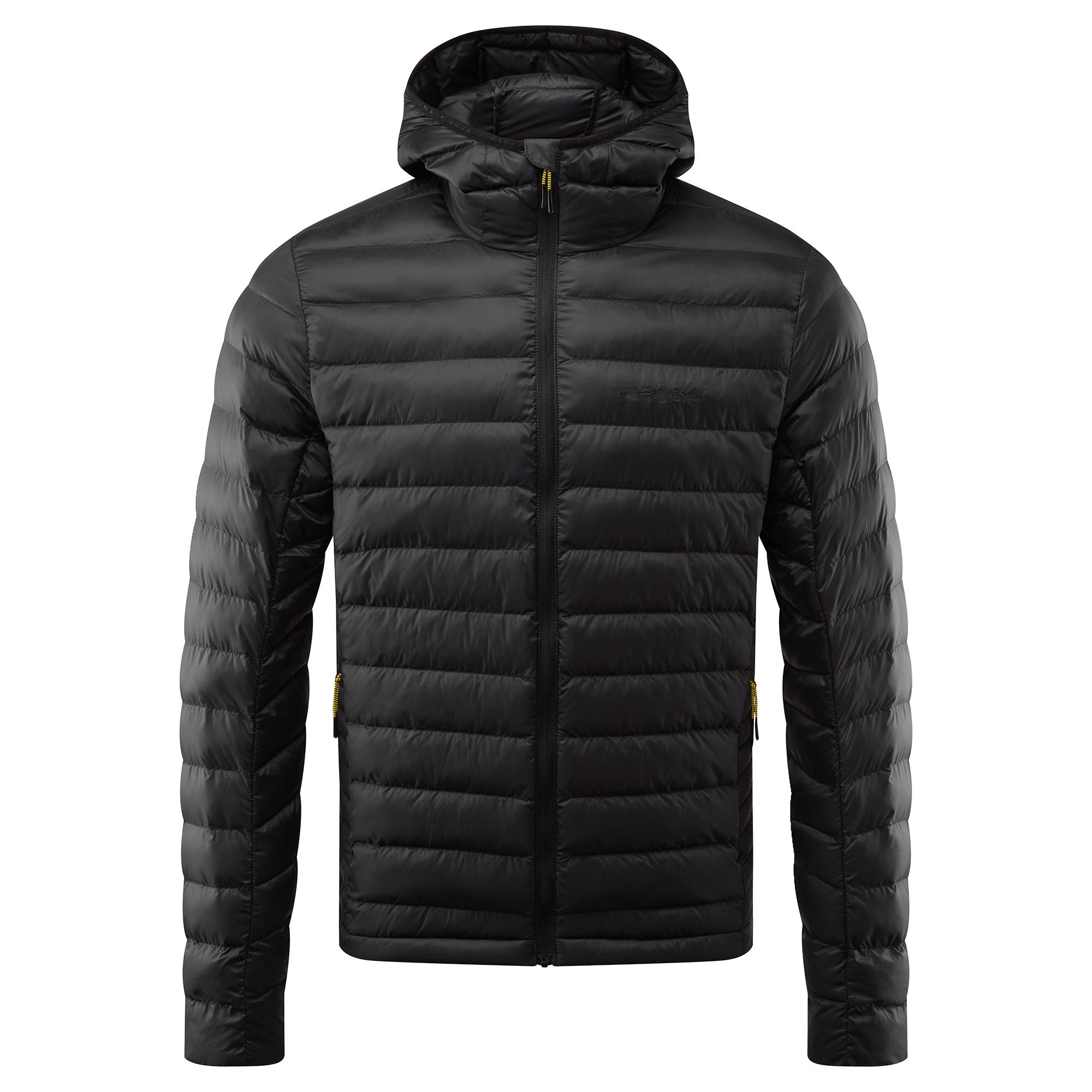 Fhn Mens Micro Synthetic Down Hooded Jacket  Black