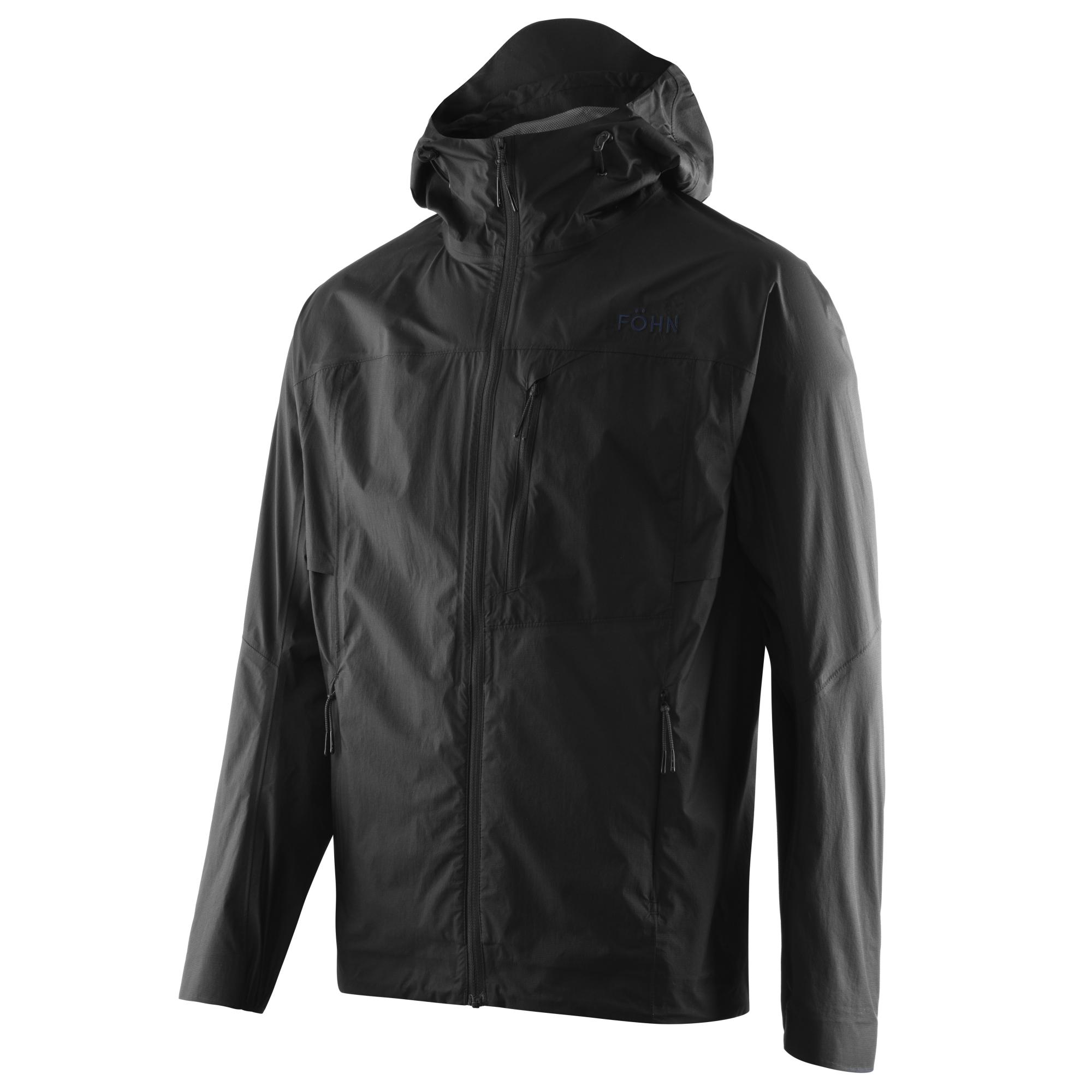 Fhn Mens Packable 2.5l Hooded Jacket  Black