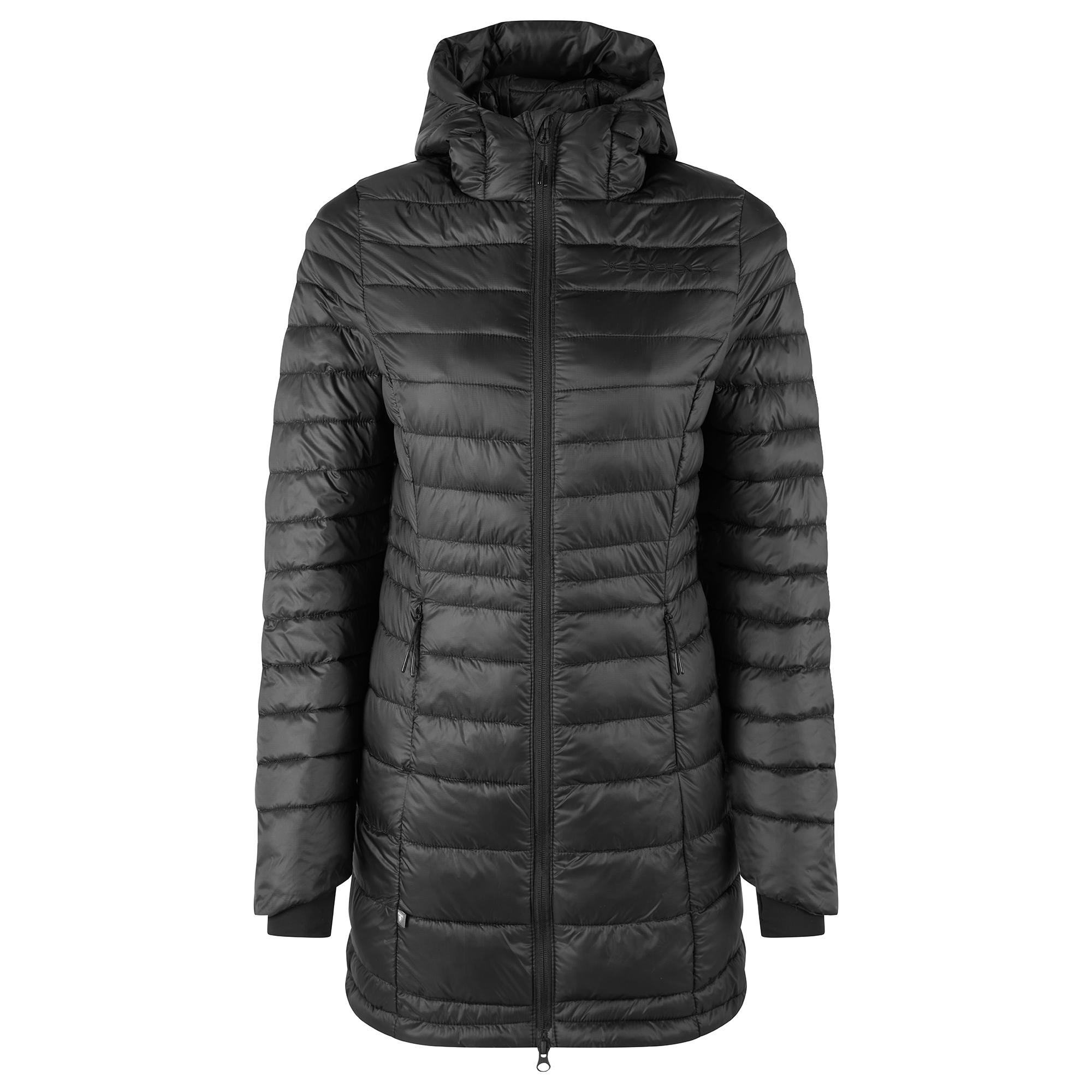 Fhn Womens Long Synthetic Down Jacket  Black
