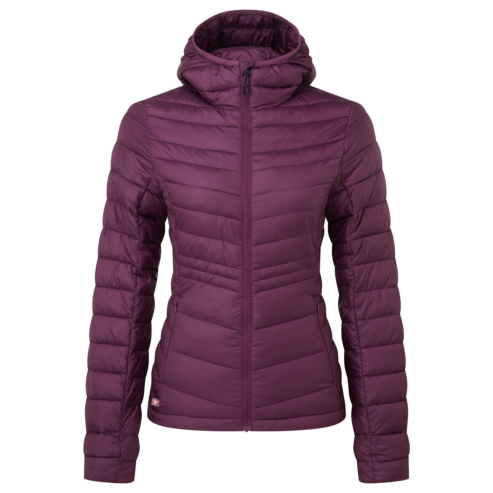 Fhn Womens Micro Synthetic Down Hooded Jacket  Potent Purple