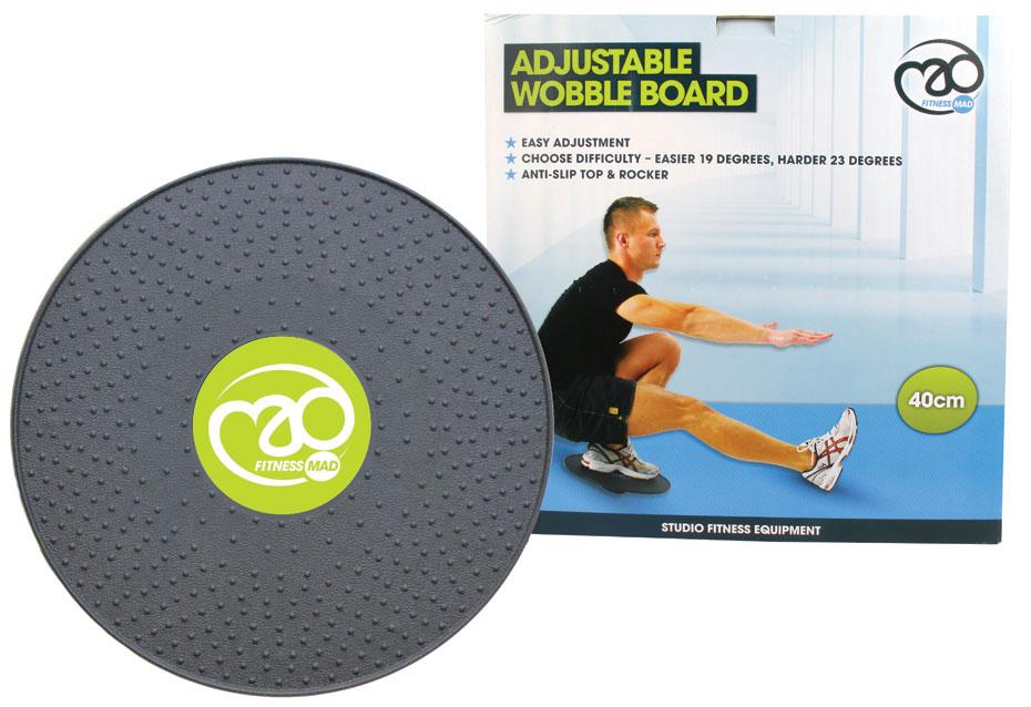 Fitness-mad Adjustable Wobble Board (40cm)  Grey