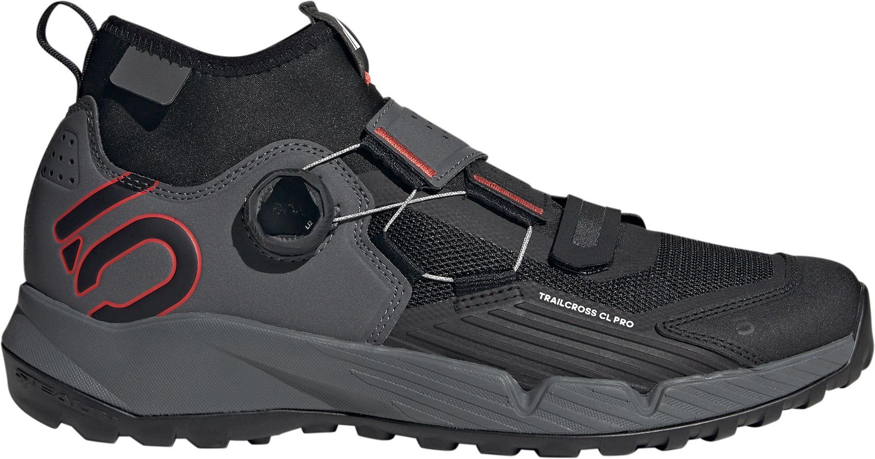 Five Ten Trailcross Pro Clip-in Mtb Shoes  Grey Five/core Black/red