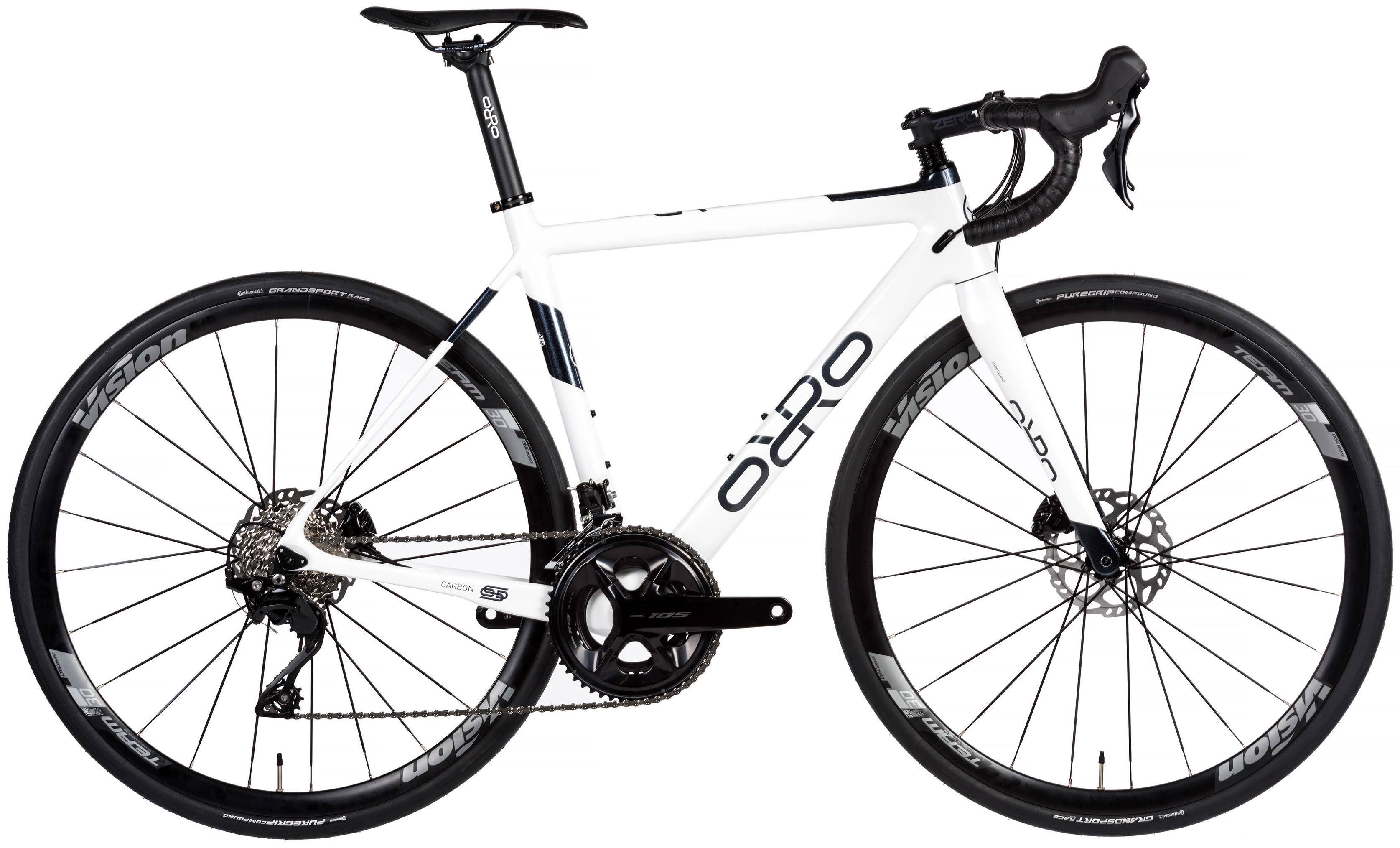 Gold Evo 105 Hydro Team30 Carbon Road Bike  White/gloss