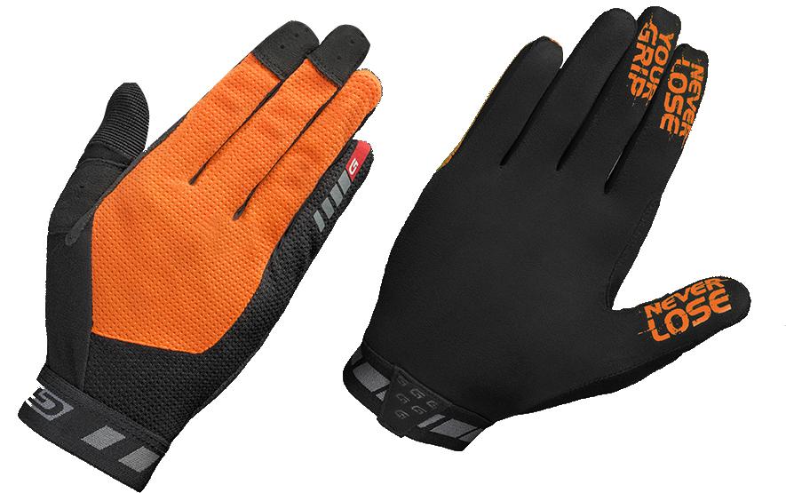 Gripgrab Vertical Insidegrip Full Finger Glove  Fluorescent Orange
