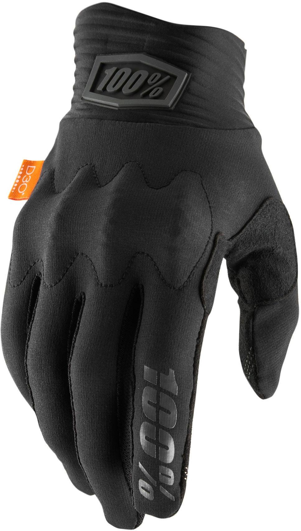 100% Cognito D30 Gloves  Black/charcoal