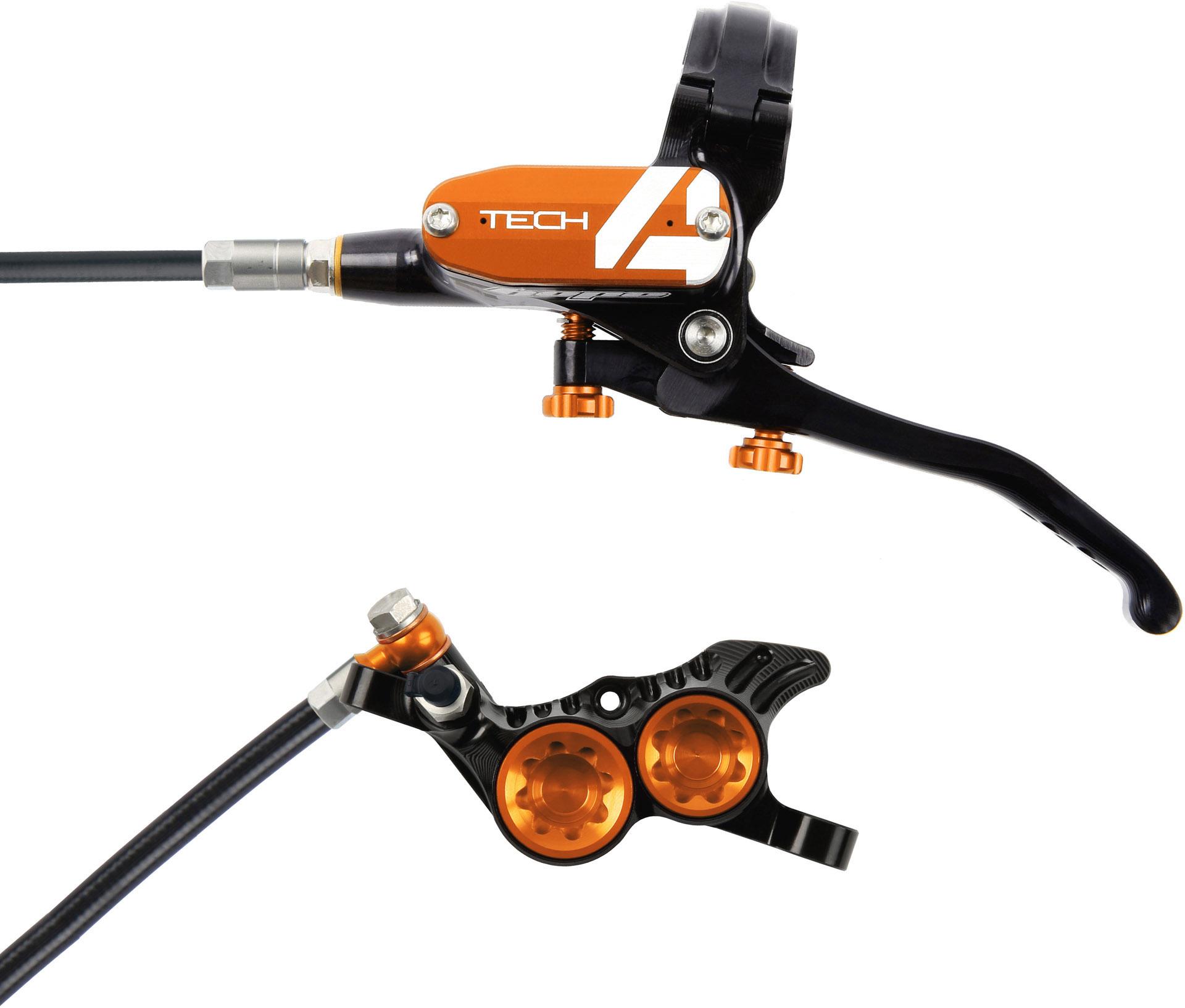Hope Tech 4 E4 Brake - No Rotor  Black - Orange