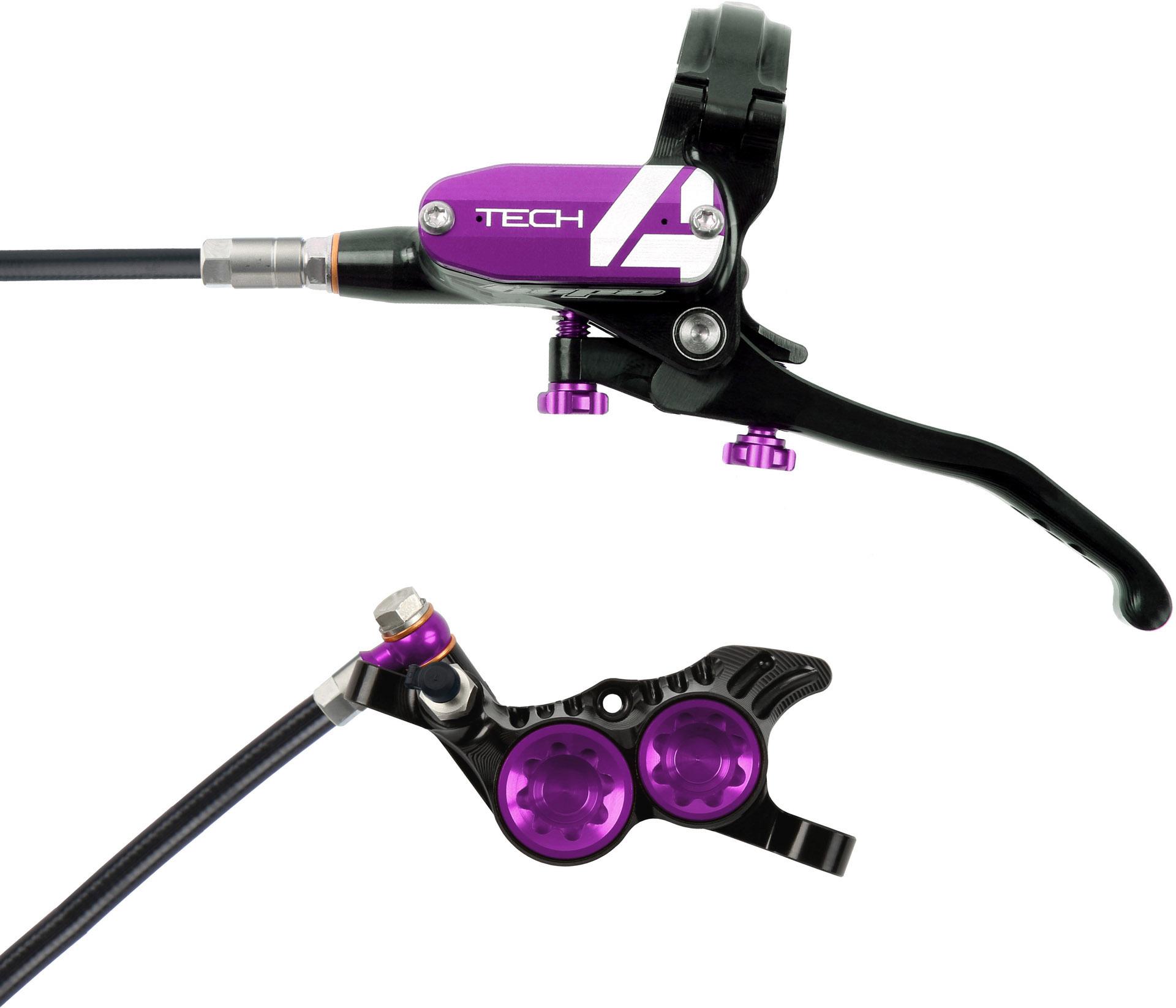 Hope Tech 4 E4 Brake - No Rotor  Black - Purple