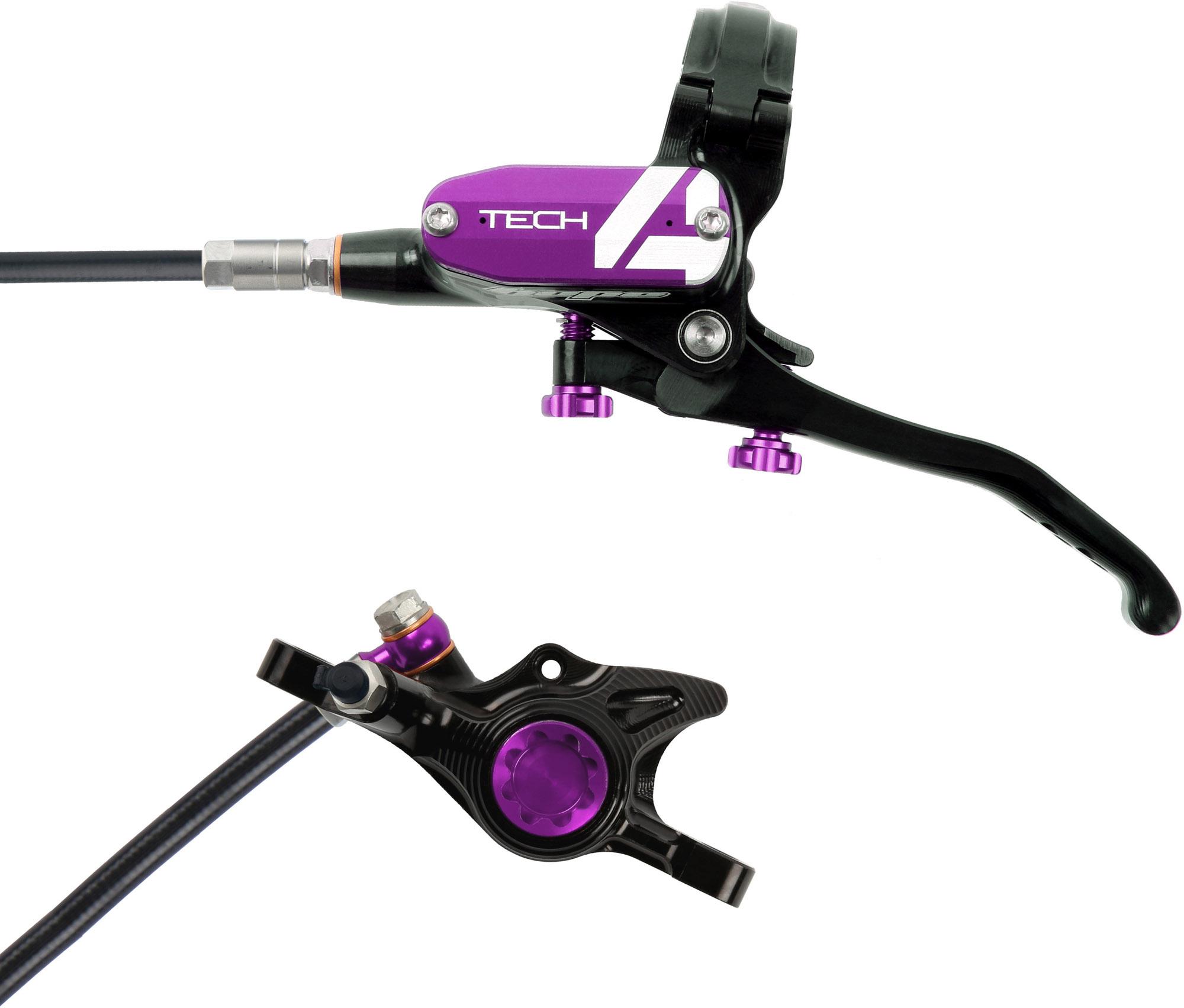 Hope Tech 4 X2 Brake - No Rotor  Black - Purple