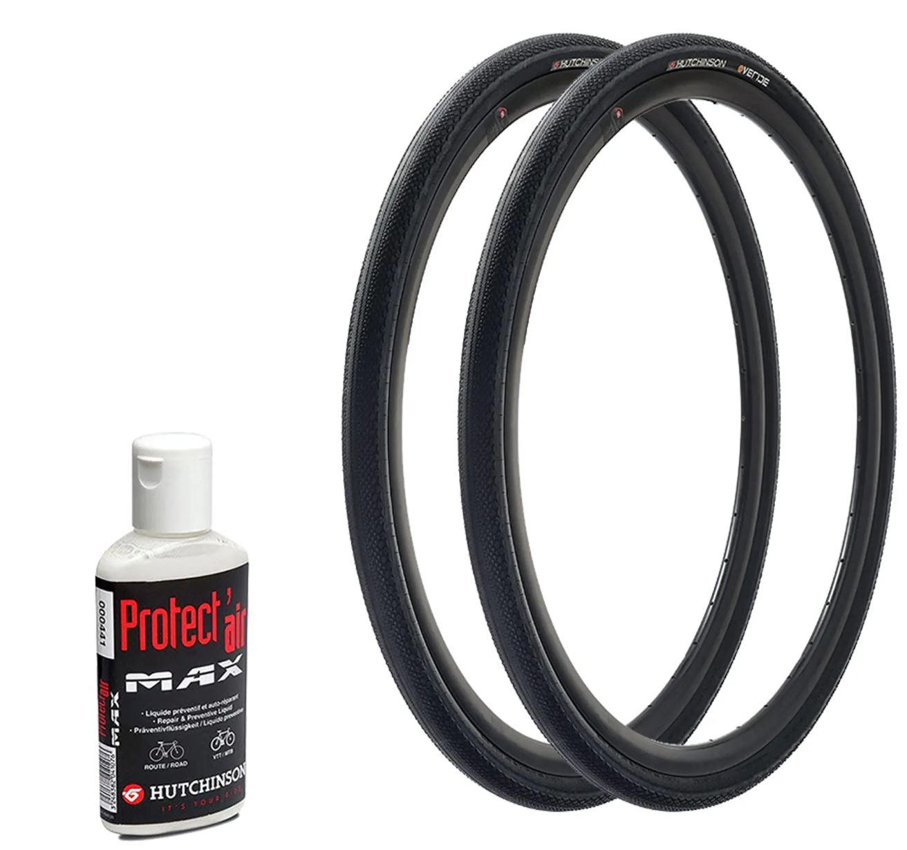 Hutchinson Overide Gravel Tyres With Sealant (pair)  Black