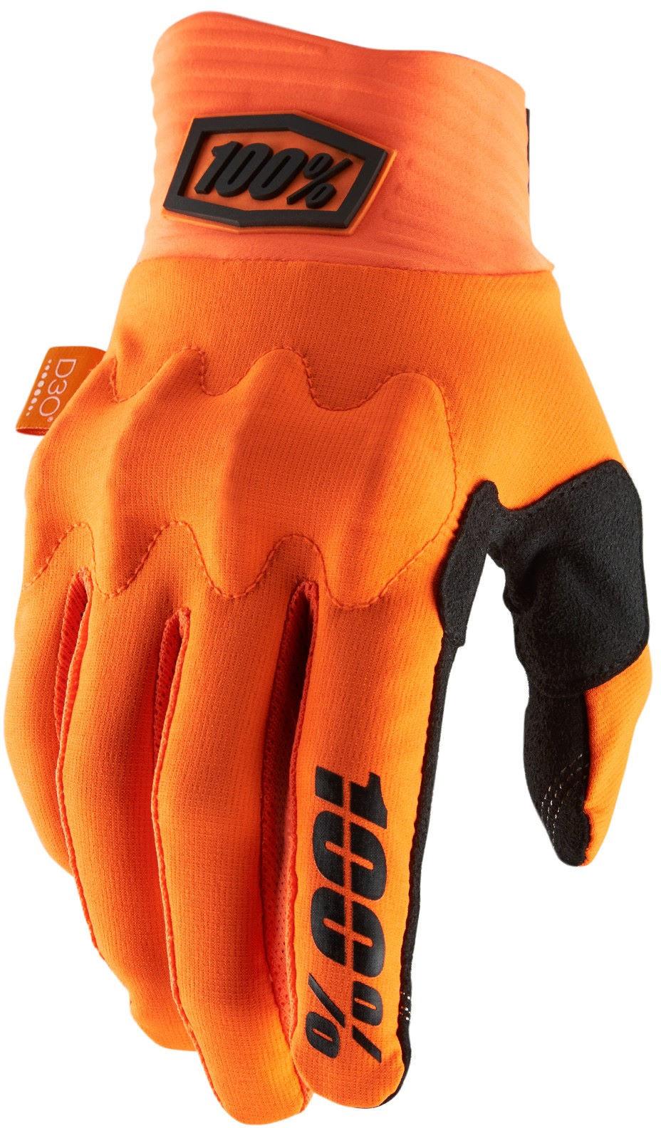 100% Cognito D30 Gloves  Orange/black
