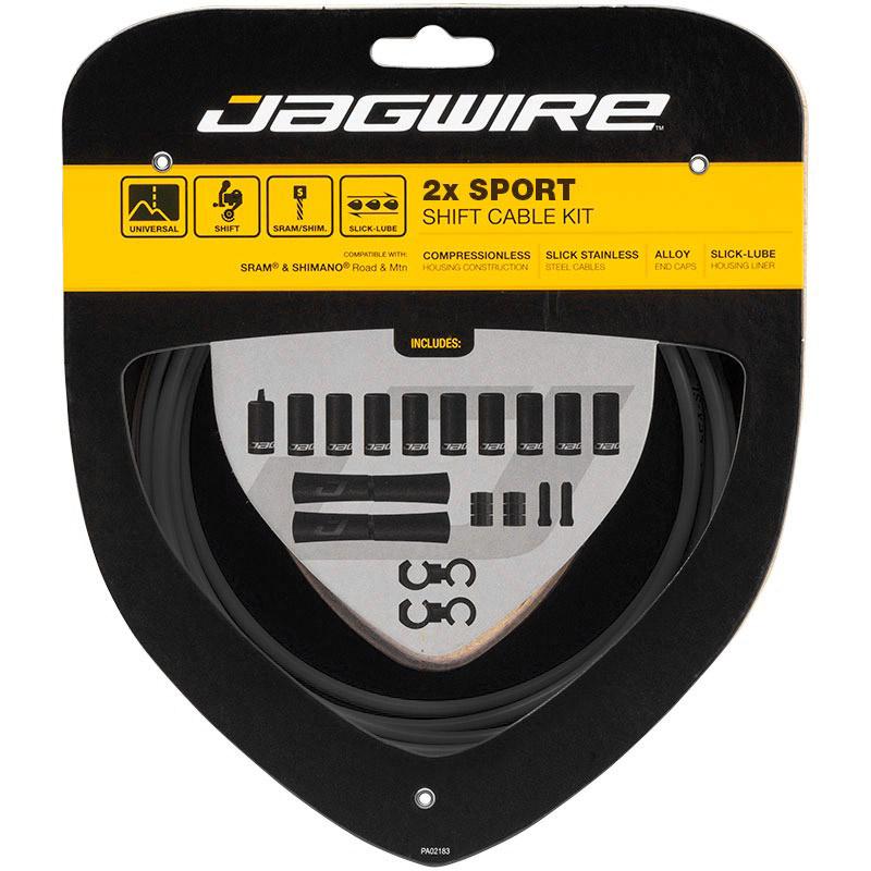 Jagwire 2x Sport Shift Gear Cable Kit  Black