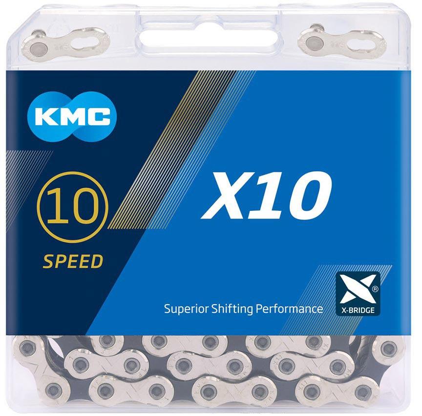 Kmc X10 10 Speed Bike Chain  Silver