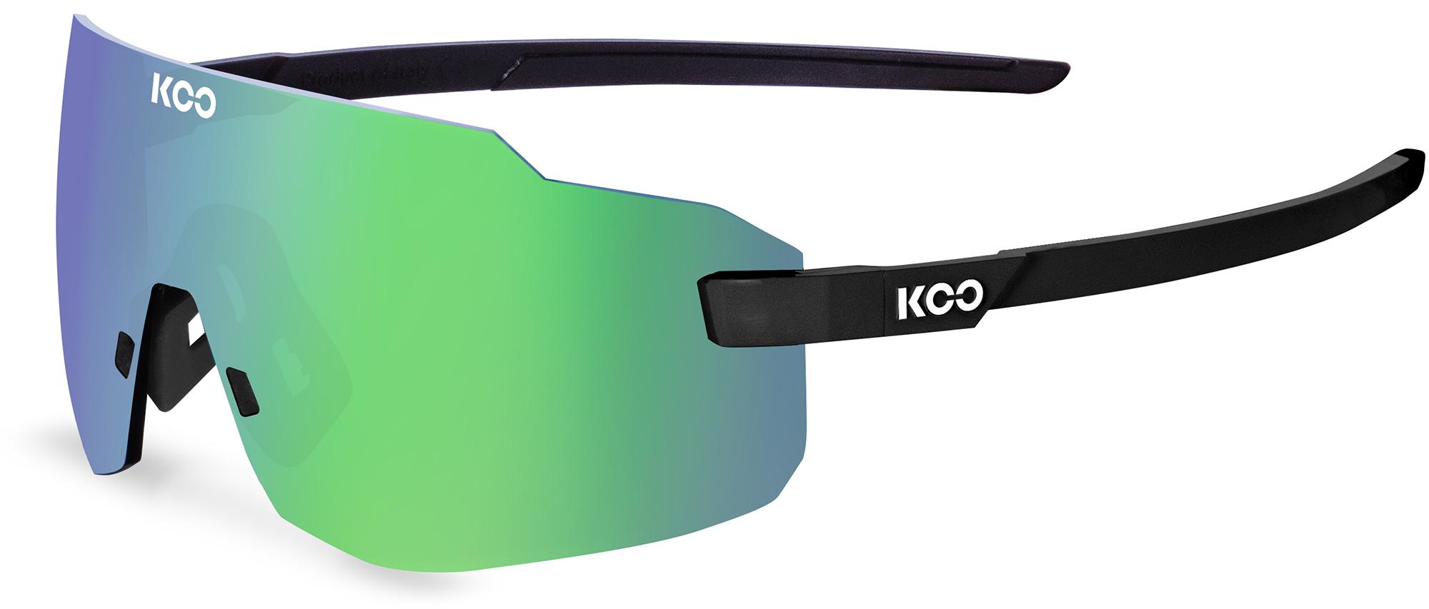 Koo Supernova Sunglasses (green Mirror Lens)  Black Matte/green