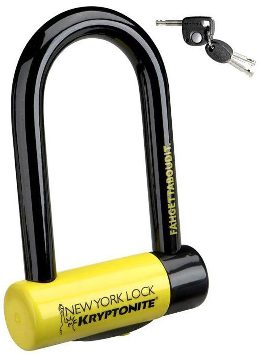 Kryptonite New York Fahgettaboudit Mini Bike Lock  Black/yellow