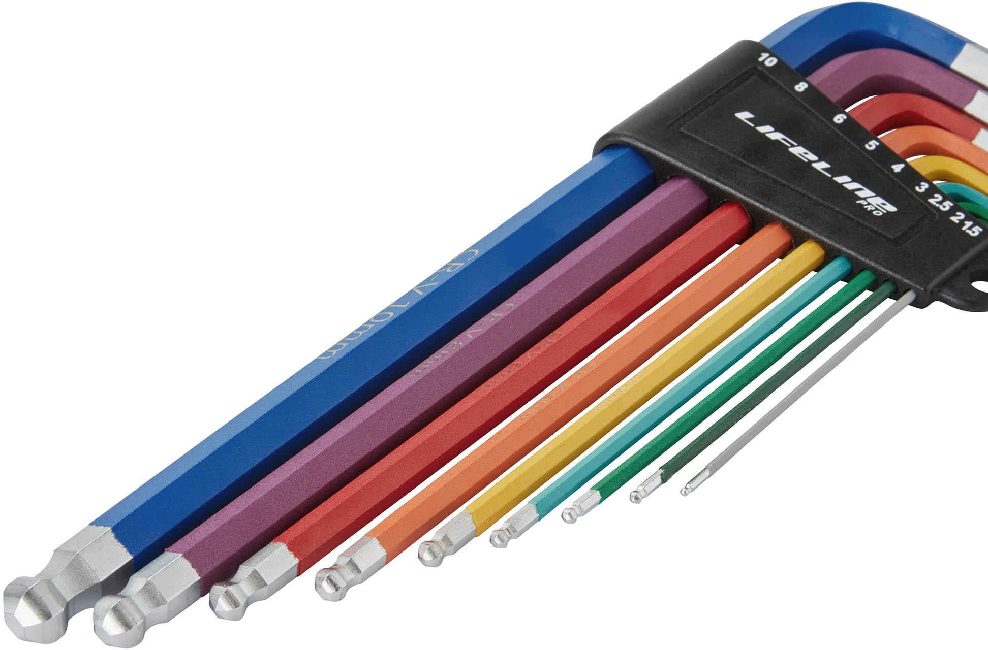 Lifeline Pro Coloured Allen Key Set  Multi Coloured