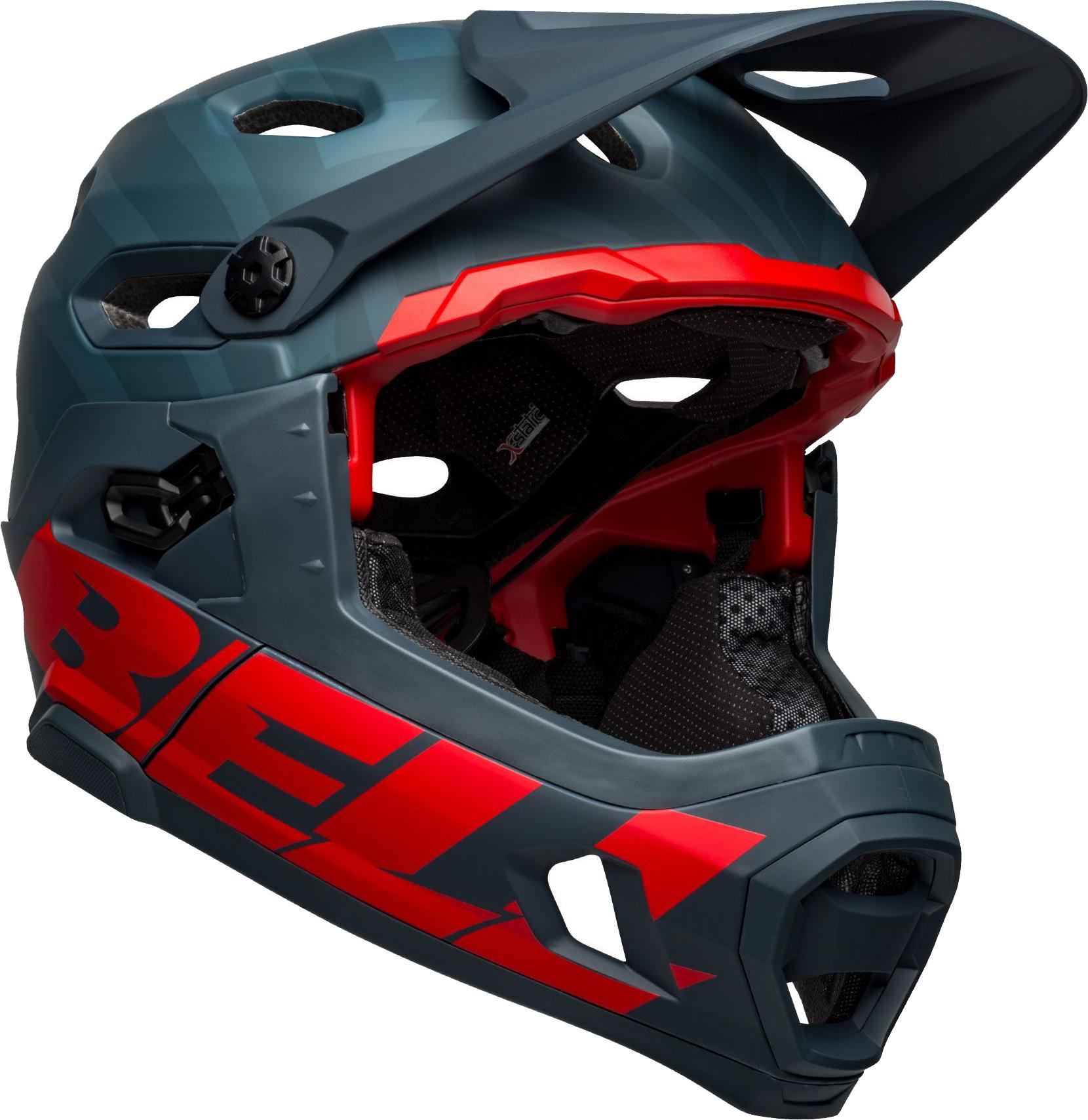 Bell Super Dh Mips Helmet  Matte Blue/crimson