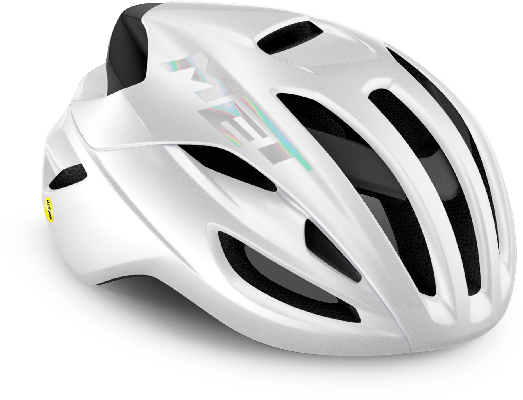 Met Rivale (mips) Road Helmet  White Holographic/glossy