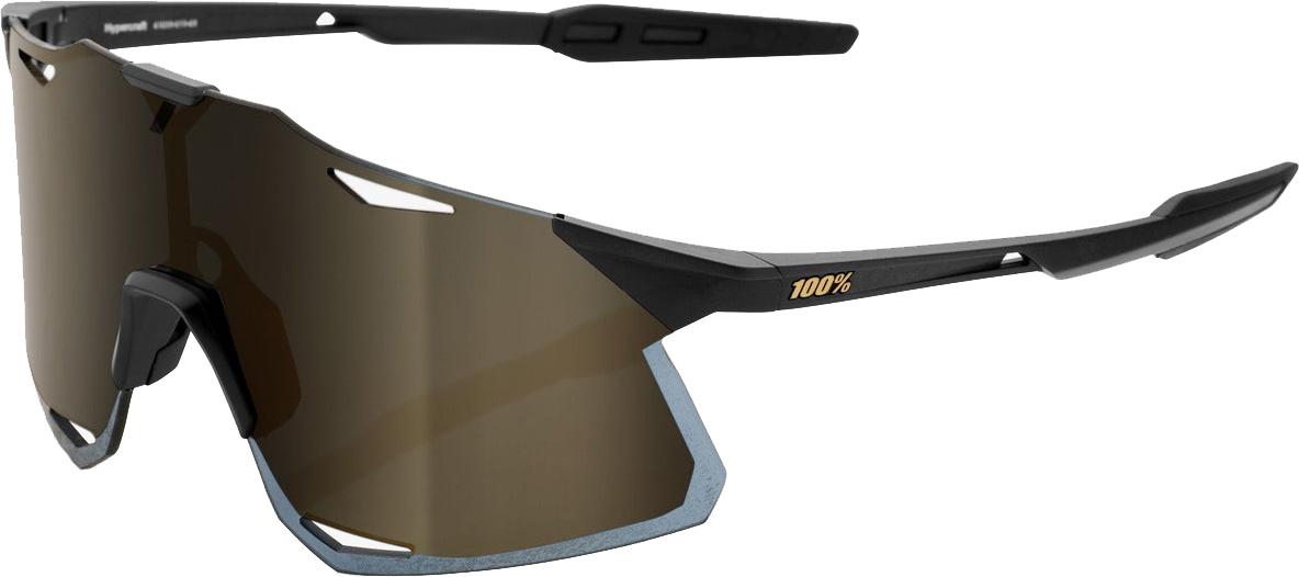 100% Hypercraft Gold Mirror Lens Sunglasses 2023  Black/gold