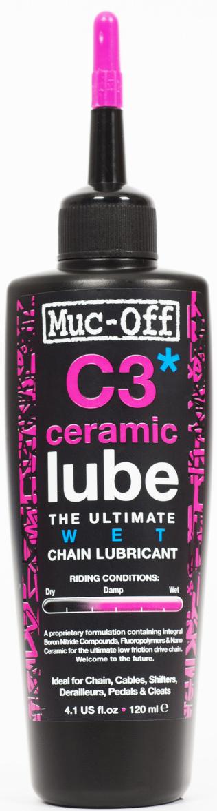 Muc-off C3 Wet Ceramic Chain Lube (120ml)  Transparent