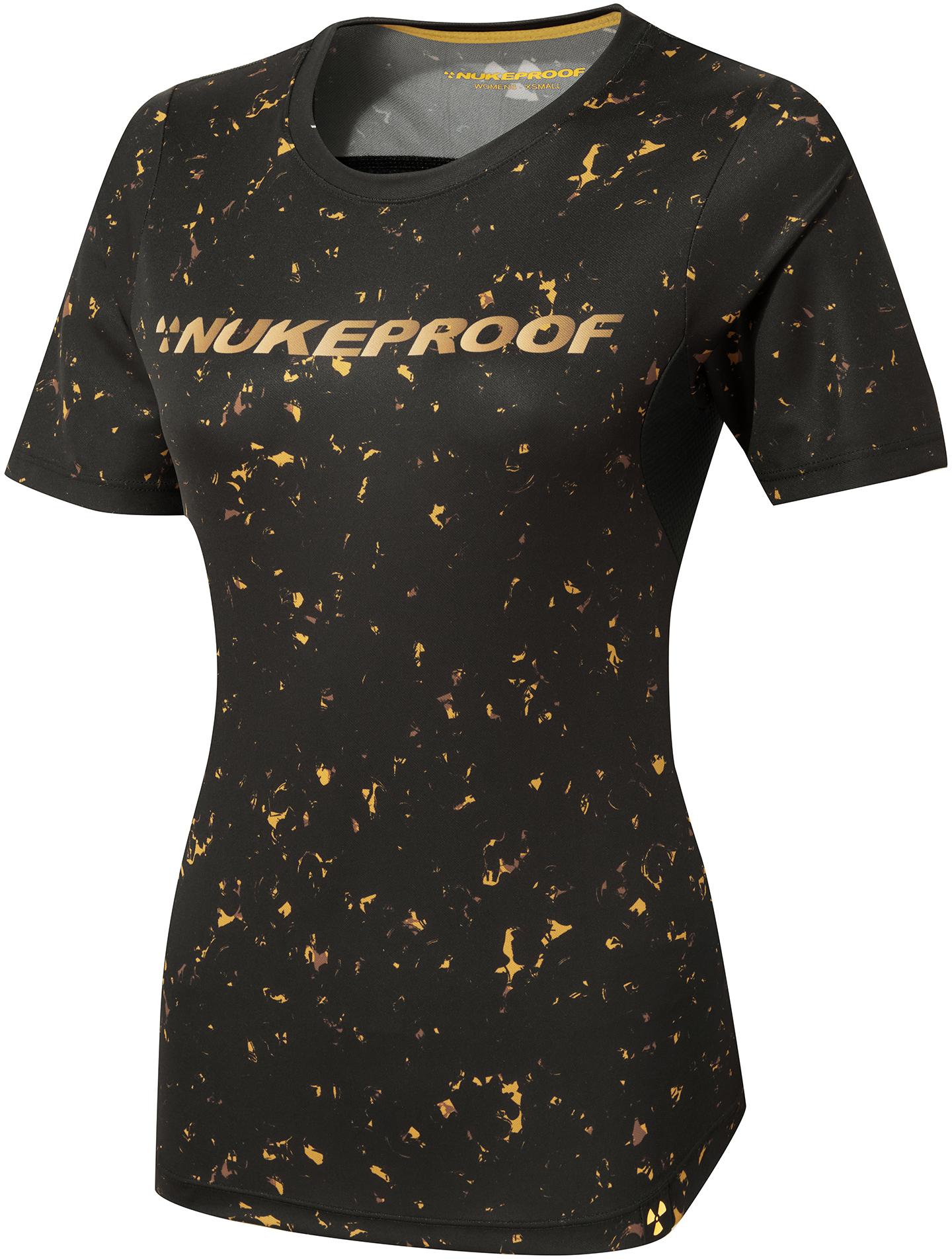 Nukeproof Blackline Womens Short Sleeve Jersey (gold Spec)  Black/gold