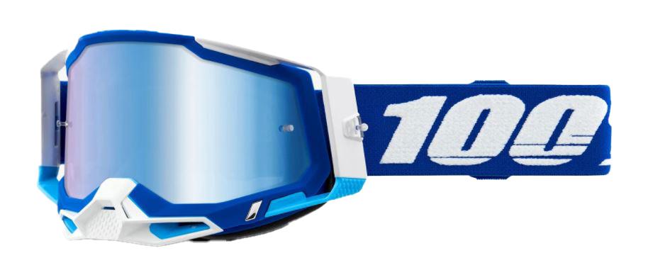 100% Racecraft 2 Goggles Mirror Lens  Blue