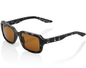 100% Rideley Sunglasses Black Havana/bronze Peakpolar Lens