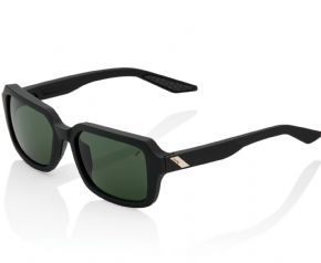 100% Rideley Sunglasses Black/grey Green Lens
