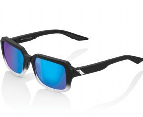 100% Rideley Sunglasses Fade Black/blue Mirror Lens