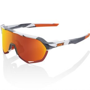 100% S2 Sunglasses Soft Tact Grey Camo/hiper Red Mirror Lens