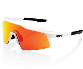 100% Speedcraft Sl Sunglasses Off White/hiper Red Mirror Lens