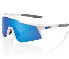 100% Speedcraft Xs Sunglasses Matt White/blue Mirror Lens