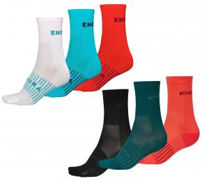 Endura Coolmax Race Womens Socks (triple Pack)
