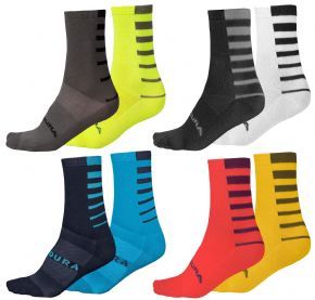 Endura Coolmax Stripe Socks (twin Pack)  2023