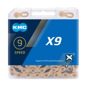 Kmc X9 Ti-n Gold 114l 9 Speed Chain
