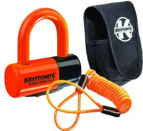 Kryptonite Evolution Series 4 Disc Lock - Premium Pack Pouch And Reminder Cable