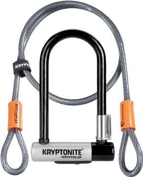Kryptonite Kryptolok Mini U-lock With 4 Foot Flex And Flexframe Bracket Sold Secure Gold
