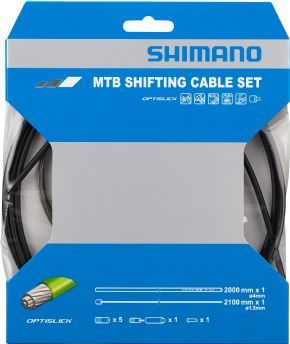 Shimano Mtb Gear Cable Set Rear Only Optislick Coated Stainless Steel Inners