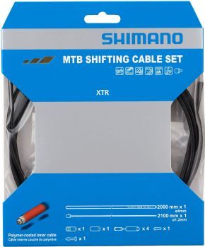 Shimano Mtb Gear Cable Set Rear Only Polymer Coated Stainless Steel Inner