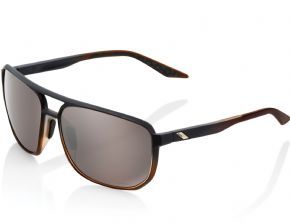 100% Konnor Sunglasses Translucent Brown Fade/hiper Silver Mirror Lens