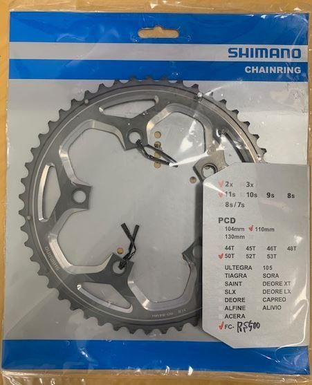 Shimano  Fc-rs500 Chainring 50t-mh  Silver Silver