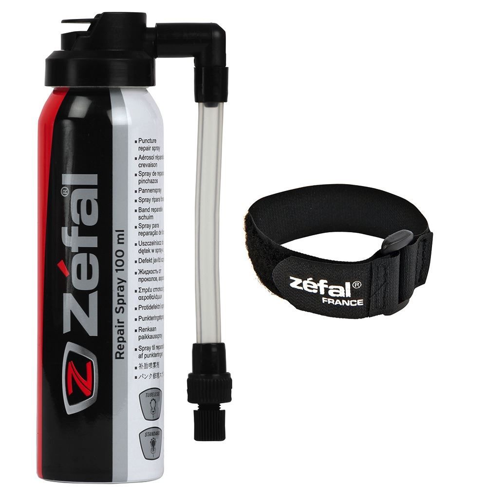 Zefal: Puncture Repair Spray - 100ml +mount