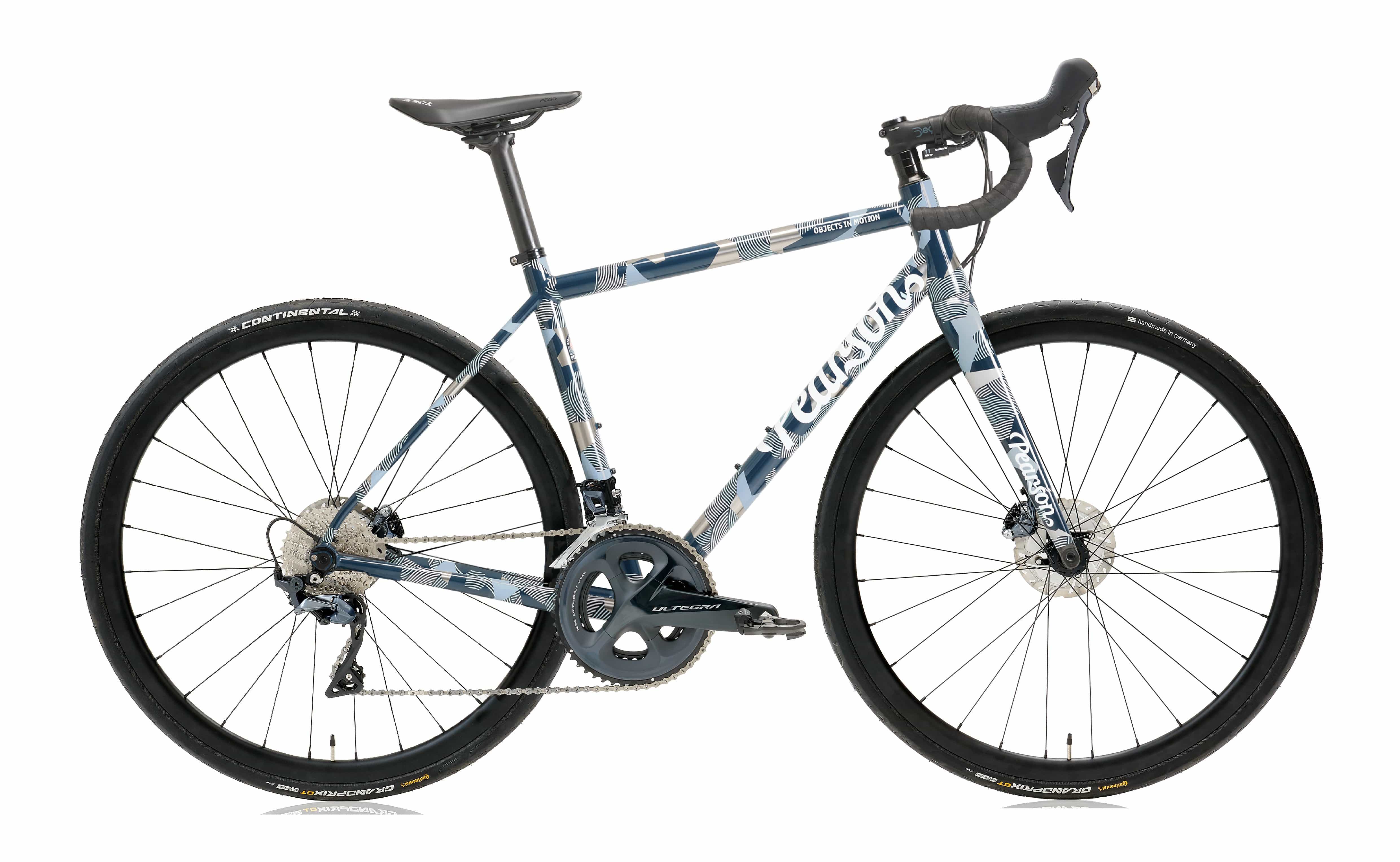 Pcs  Objects In Motion - Titanium Road Bike  Large / Blue Camo / Shimano Ultegra Mechanical - Dcr 30mm Deep Alloy Wheels