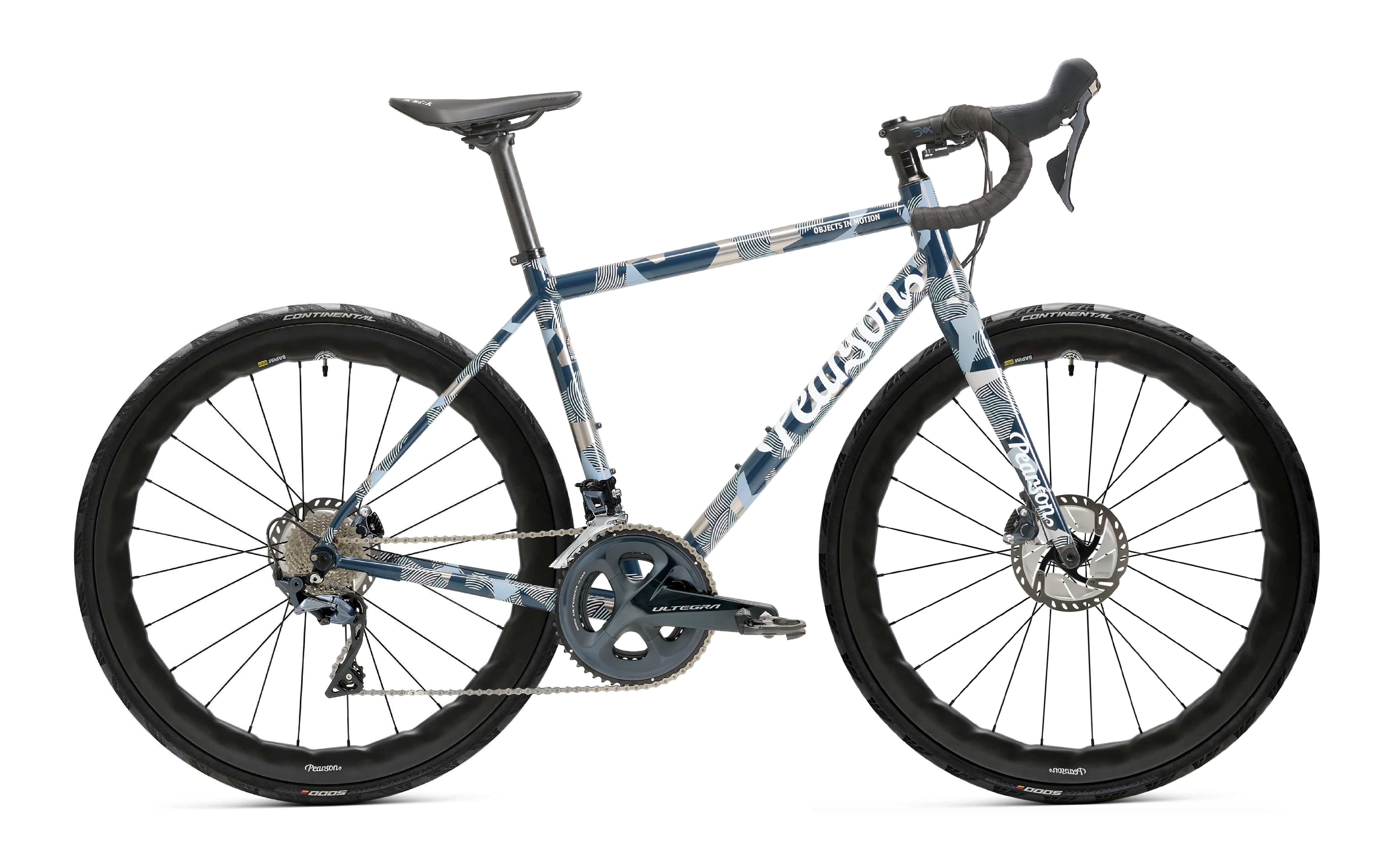 Pcs  Objects In Motion - Titanium Road Bike  Large / Blue Camo / Shimano Ultegra Mechanical - Hoopdriver Tooth And Nail Carbon Wheels